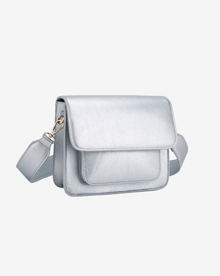 HVISK CAYMAN POCKET SHINY STRUCTURE Crossbody 461 Silver Cloud