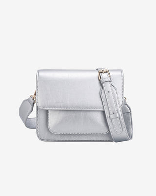 HVISK CAYMAN POCKET SHINY STRUCTURE Crossbody 461 Silver Cloud