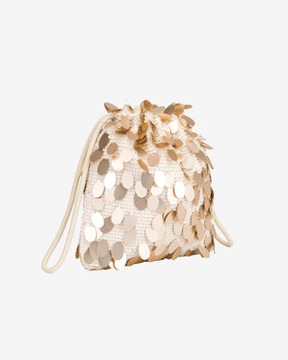 POUCH SEQUINS - PEARL CREAM