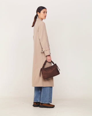 HVISK ARCADIA TWILL Crossbody 303 Chocolate Brown